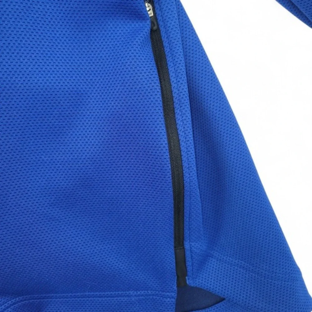 Nike Mens XXL Golden State Warriors Dri Fit Zip Hoodie Blue NBA‎ Athletic Jacket
